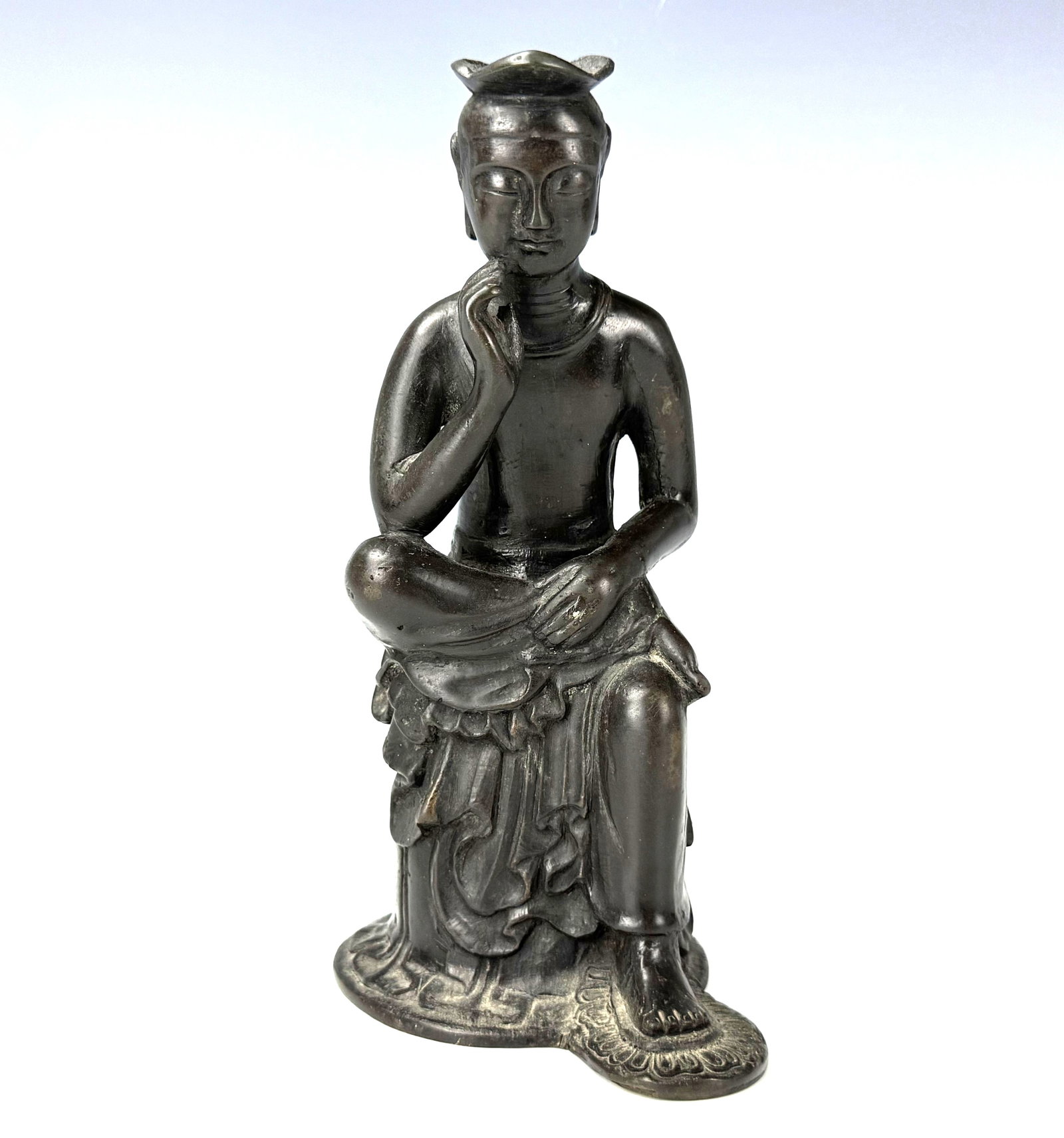 Vintage Japanese Bronze Statue Koryuji Maitreya Hanka Shii (1 of 5)