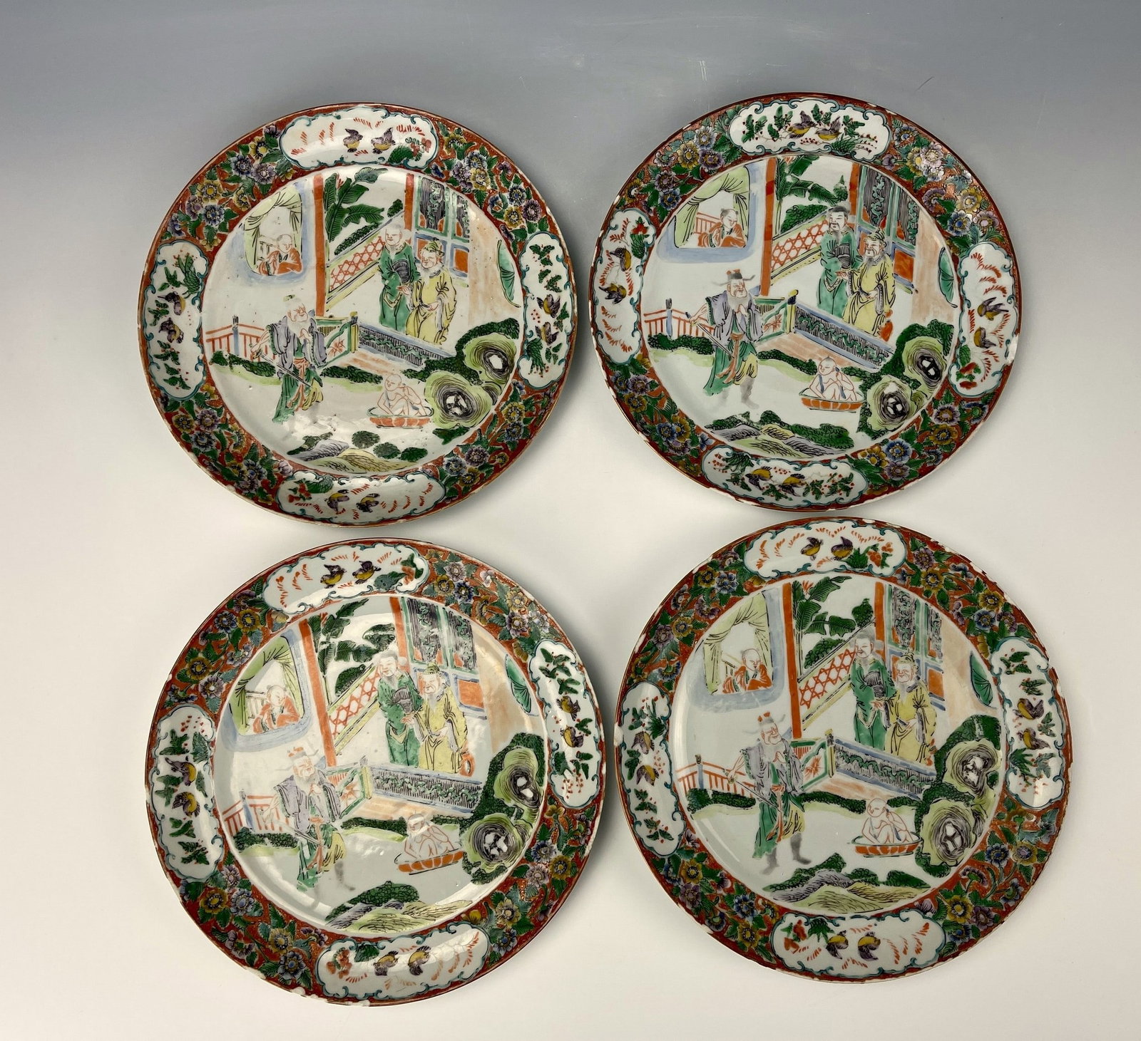 Four Chinese Export Famille Verte Dishes (1 of 6)