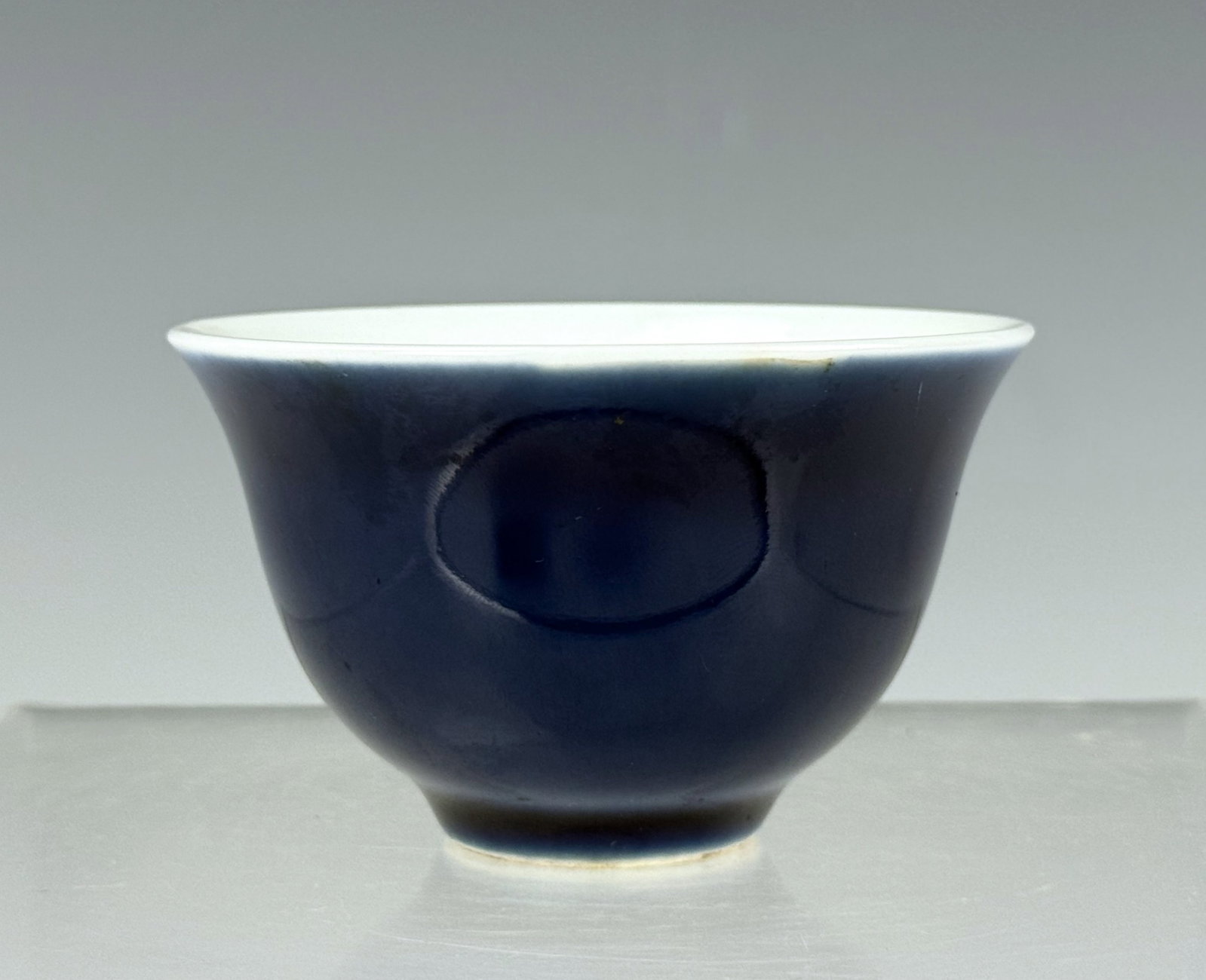 Chinese Blue Glazed Porcelain Tea Cup