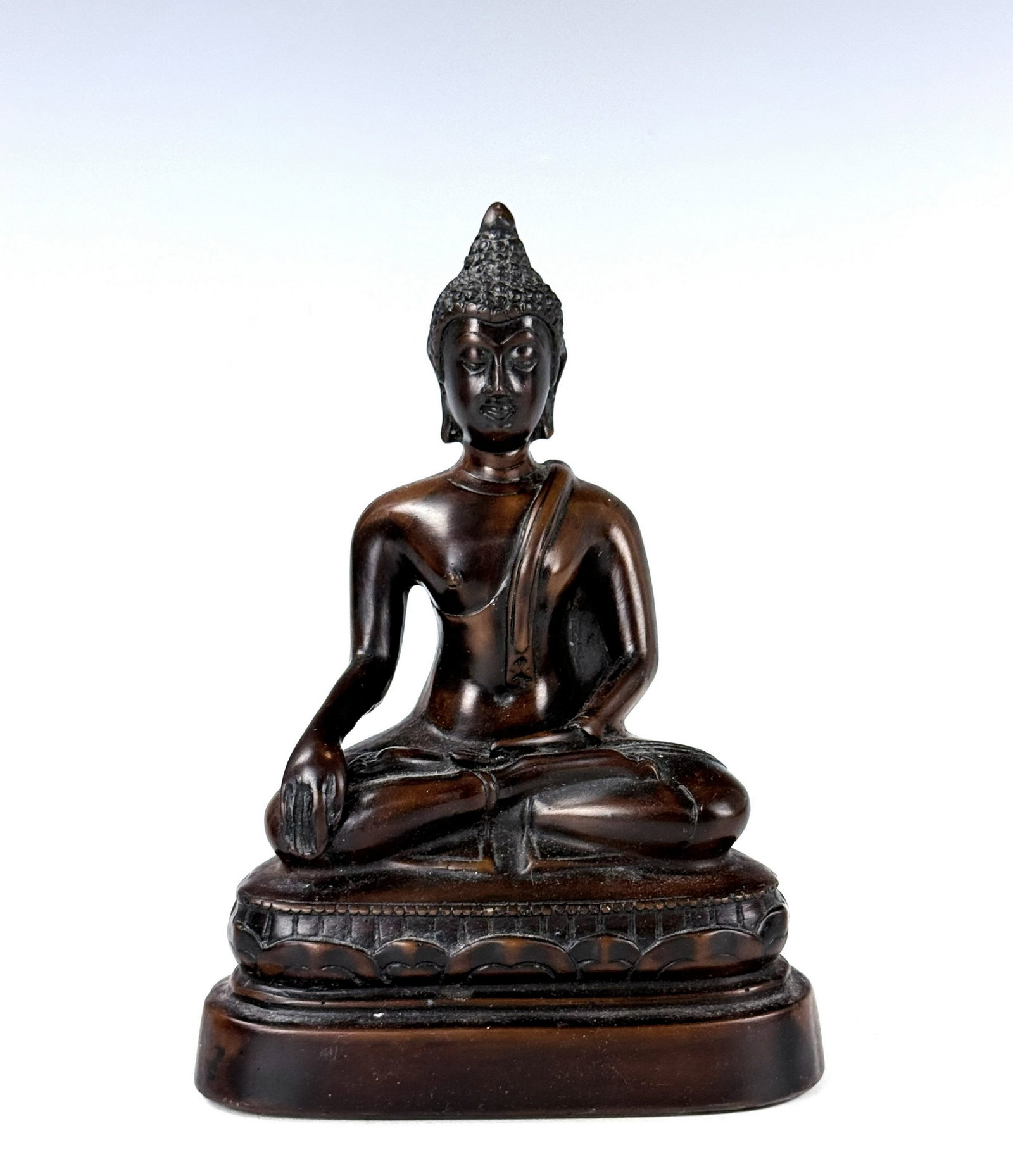 A Dark Wooden Seated Buddha Figure (1 of 6)
