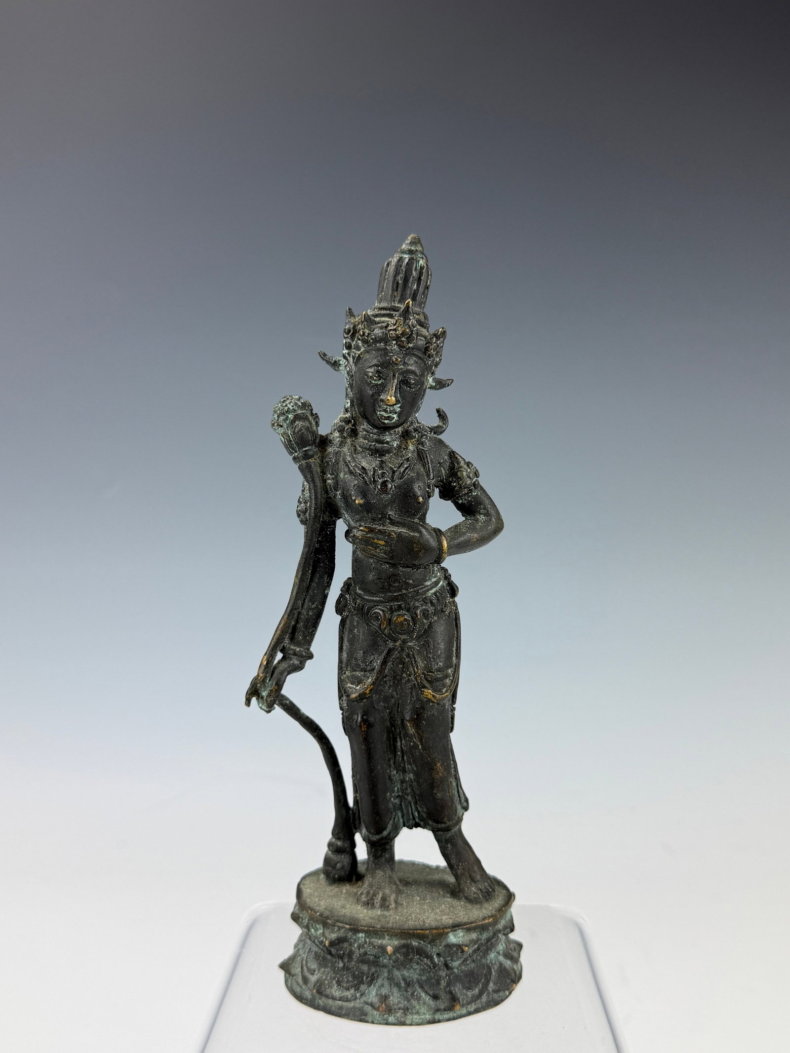 South Asian Bronze Standing Buddha Statue (1 of 5)