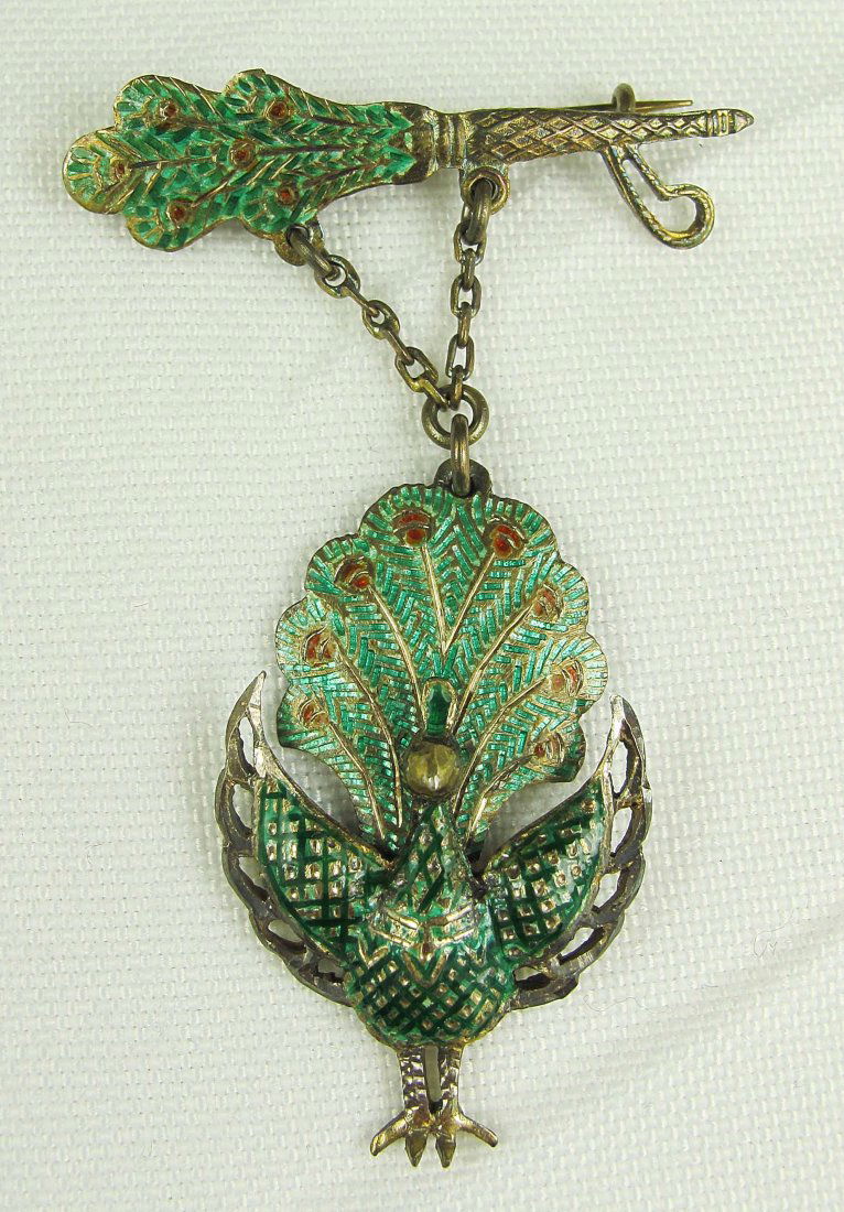A Sterling Sliver Peacock Brooch (1 of 2)