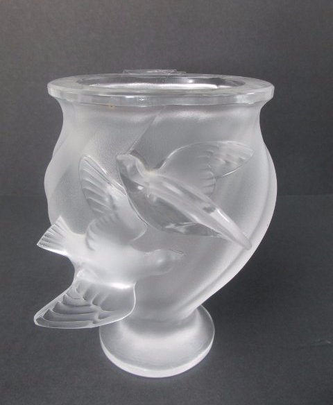 Lalique Crystal "Rosine" Vase (1 of 4)