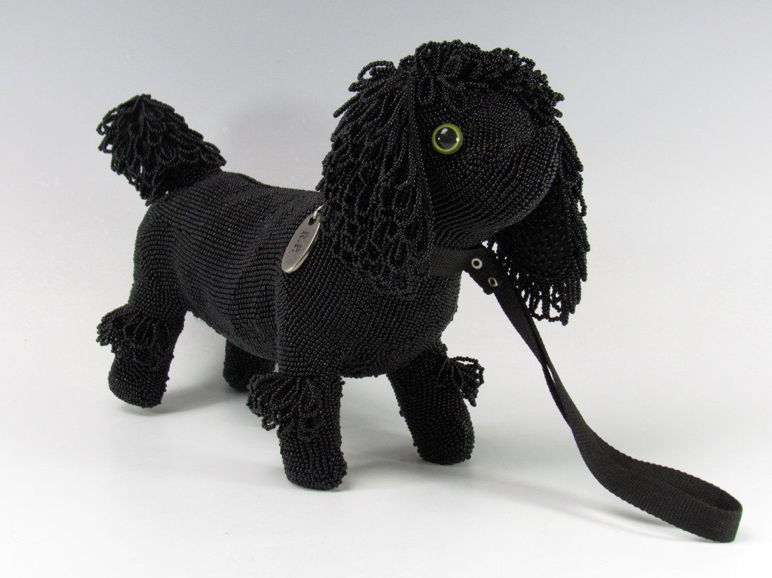 Robin Piccone Hand Beaded Poodle Dog Collector Clutch (1 of 6)