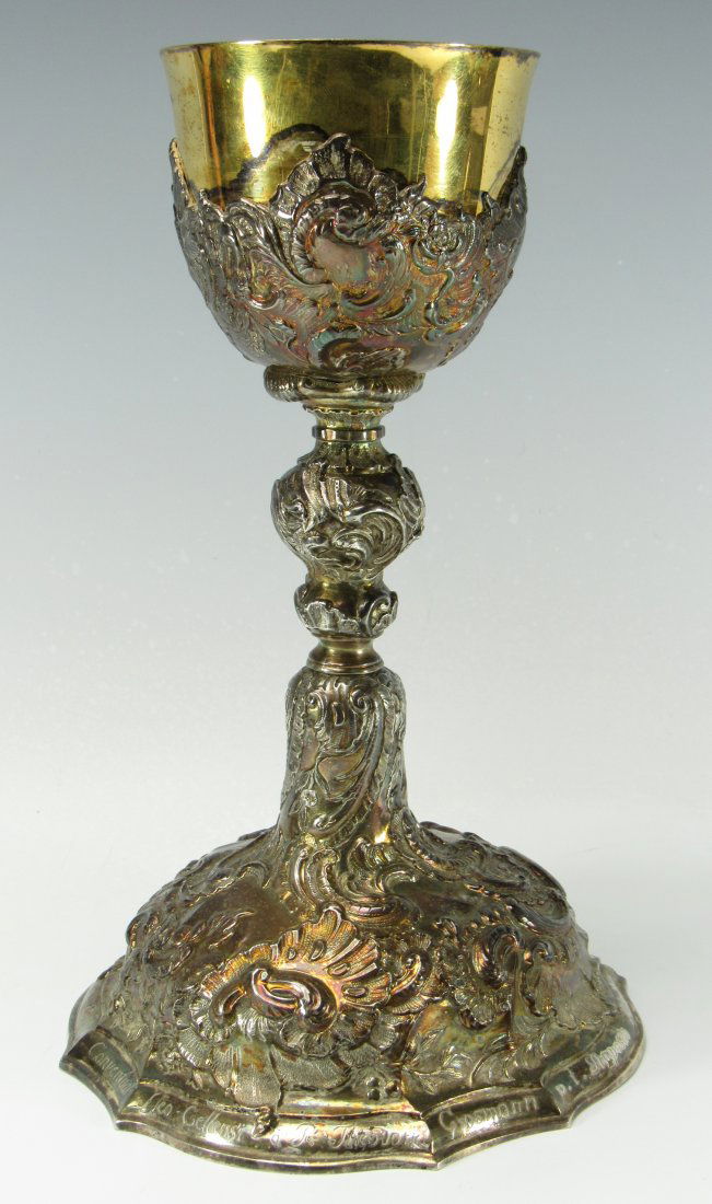 18th Century Silver Plate Chalice (1 of 9)