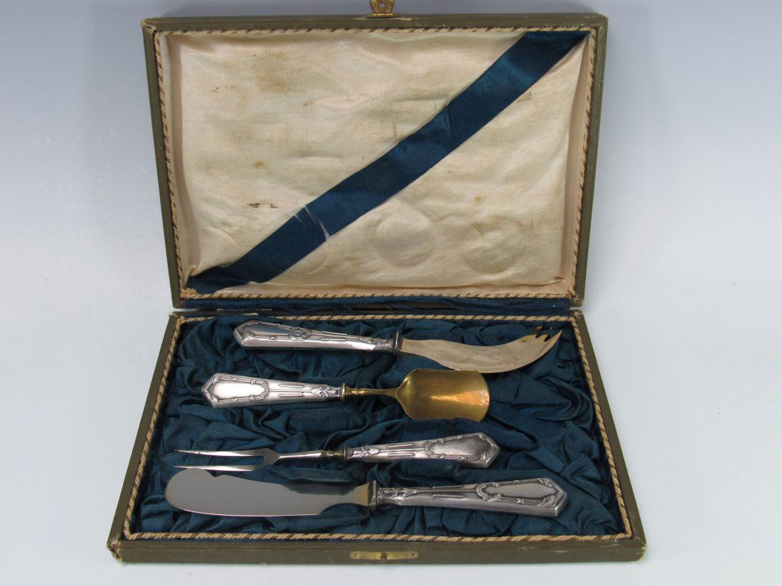 Russian 84 Silver Four(4) Piece Flatware Set w/Box (1 of 6)