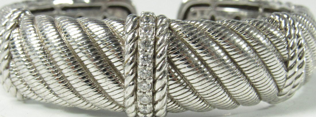 Judith Ripka Sterling Silver Cz Bangle Cuff (1 of 4)