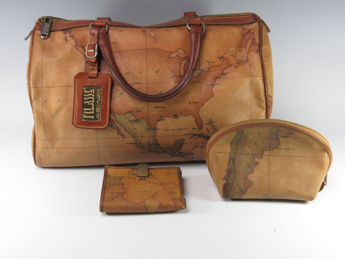 3 Pcs Alviero Martini Prima Classe Boston Handbag (1 of 2)