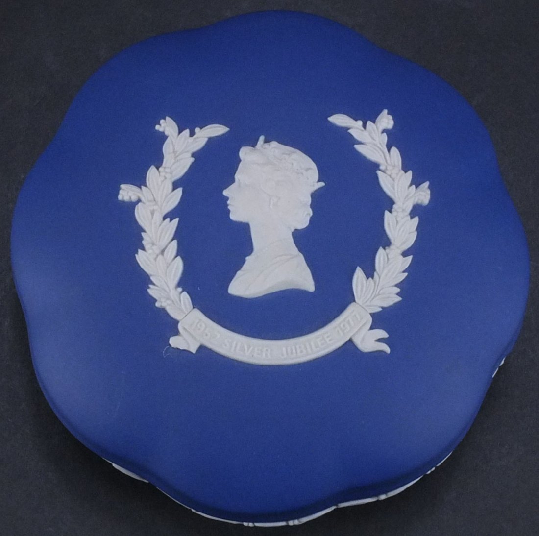Wedgwood "1952-1977 Silver Jubilee" Jasperware Blue and (1 of 3)