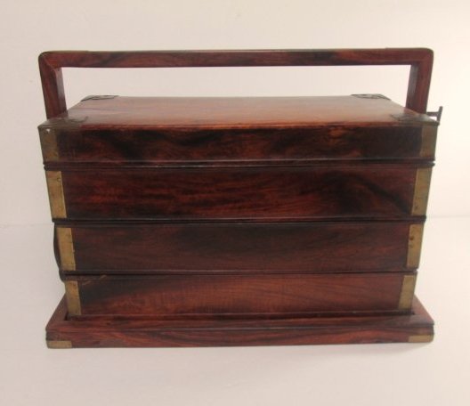 Antique Chinese Wood and Brass Wedding Box/Stackable (1 of 5)