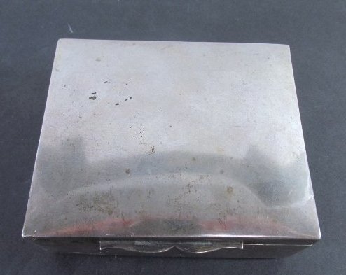 Vintage Sterling Silver Hinged Trinket Box, marked 3 (1 of 5)