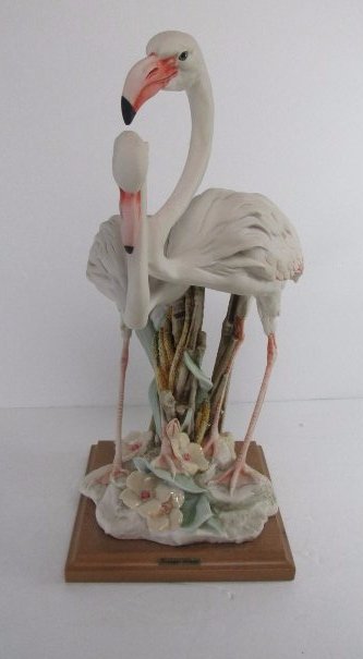 Giuseppe Armani Bisque Porcelain Pair of Flamingo's (1 of 4)