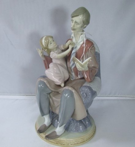 Lladro Father and Daughter Figurine #5584 9 1/2" H by 4 (1 of 4)
