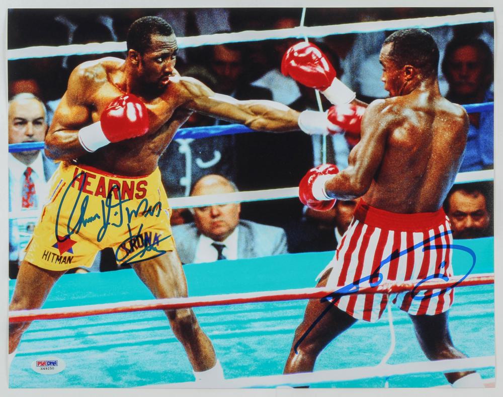 Thomas "Hitman" Hearns & Sugar Ray Leonard Signed 11x14 (1 of 1)
