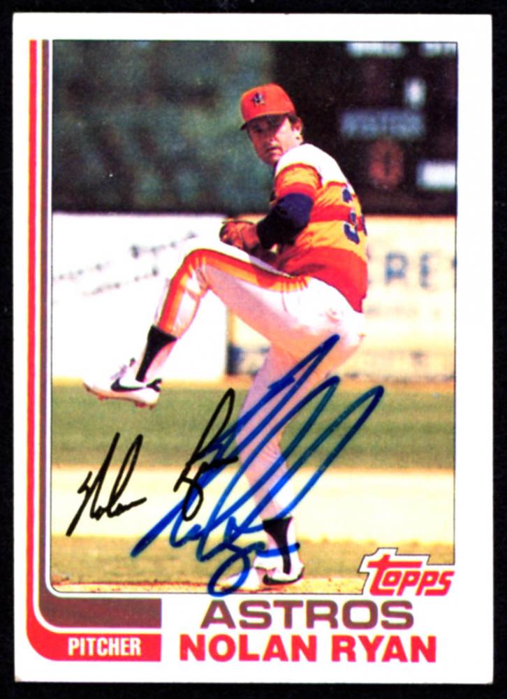 Nolan Ryan Signed 1982 Topps #90 Baseball Card (1 of 1)