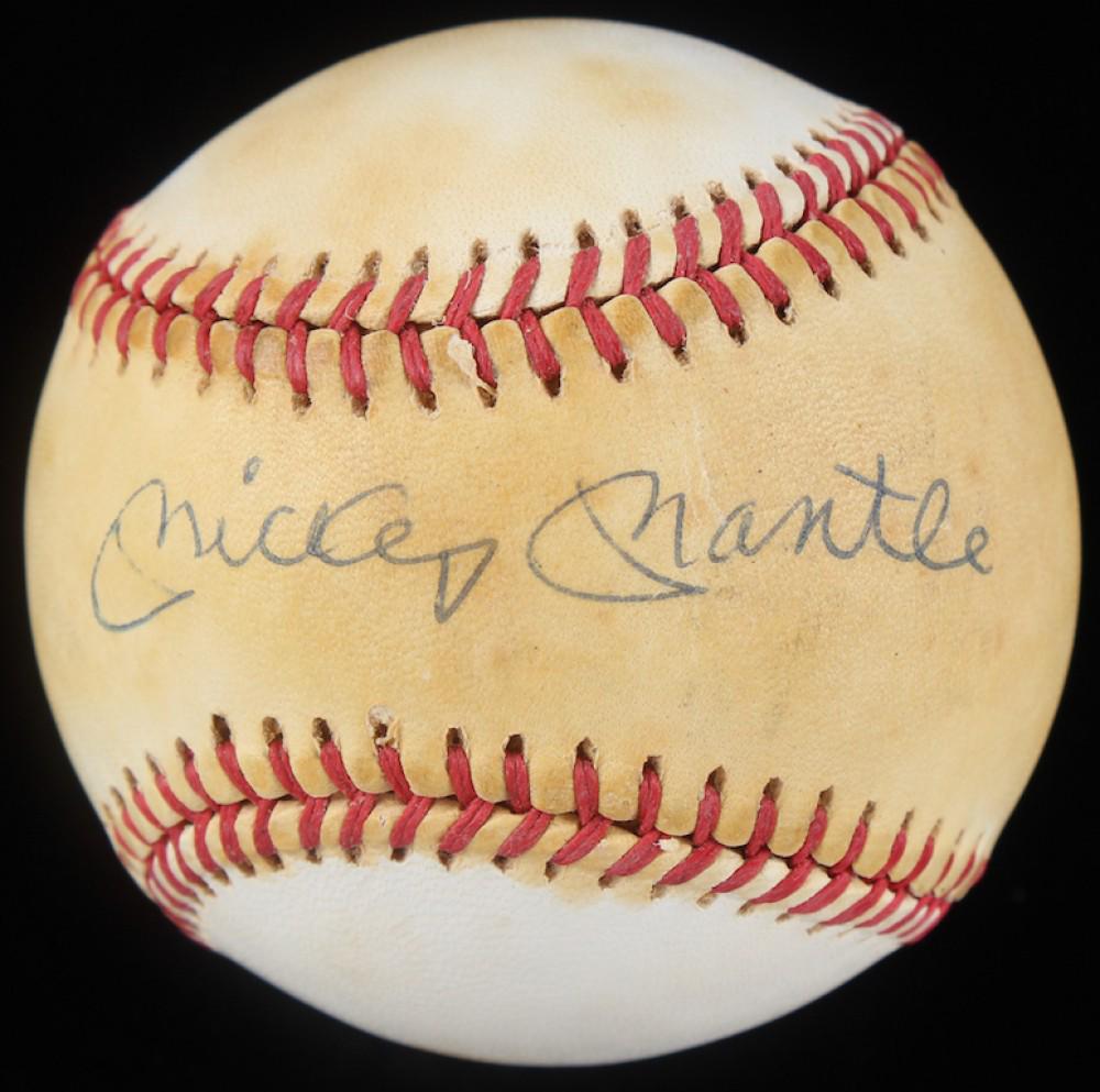 Mickey Mantle Signed OAL Baseball (1 of 2)