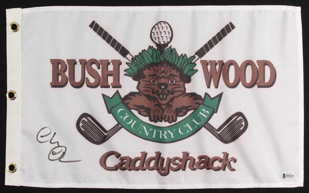 Chevy Chase Signed "Caddyshack" Golf Pin Flag (Beckett) (1 of 1)