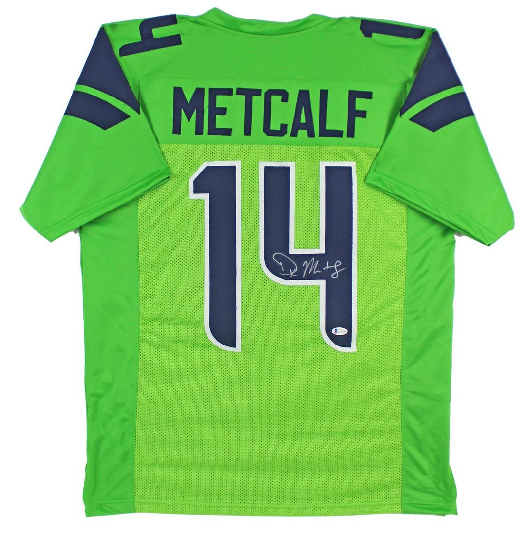 D.K. Metcalf Authentic Signed Neon Green Pro Style (1 of 1)