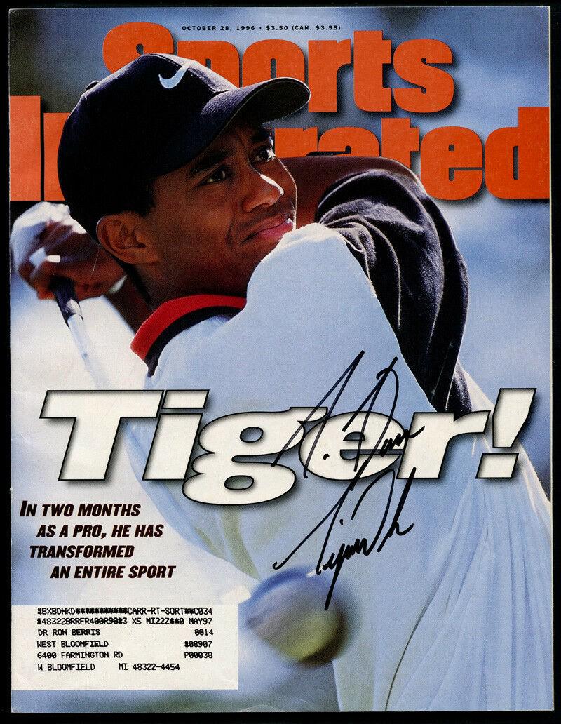 Tiger Woods Signed 1996 Sports Illustrated Magazine,: Tiger Woods Signed 1996 Sports Illustrated Magazine, JSA