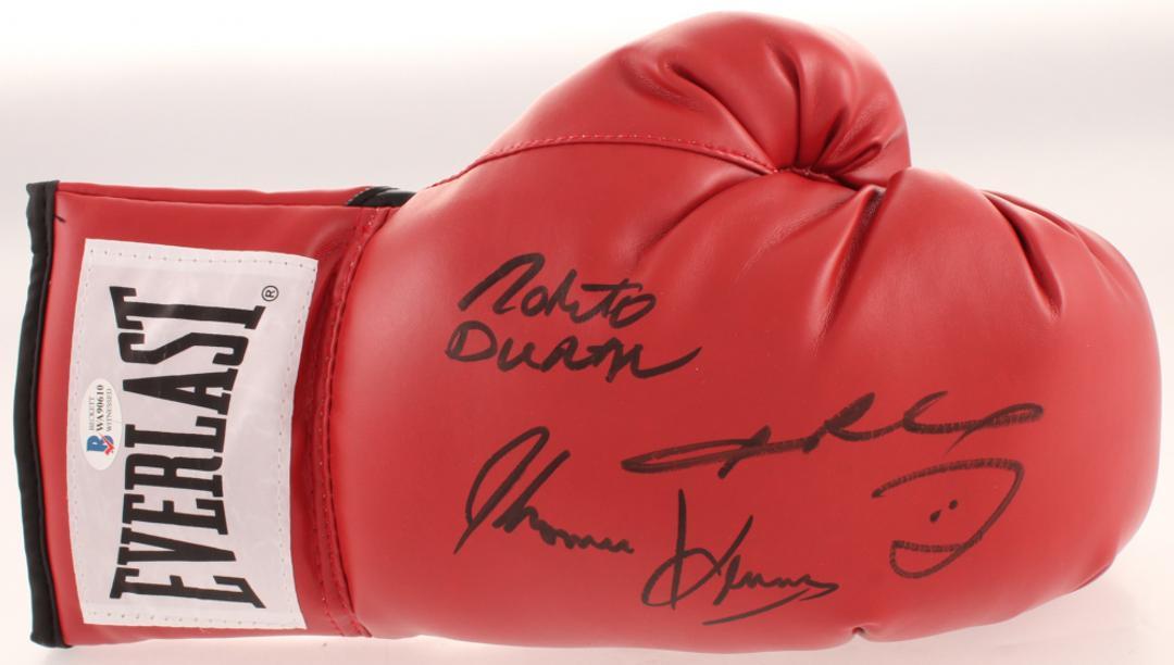 Sugar Ray Leonard, Tommy Hearns & Roberto Duran Signed (1 of 1)