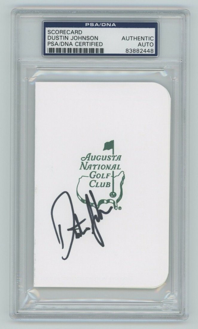 DUSTIN JOHNSON Signed Augusta National Scorecard 2020 (1 of 1)
