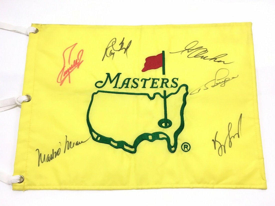 Masters Champions Signed Undated Flag George Archer +5 (1 of 1)