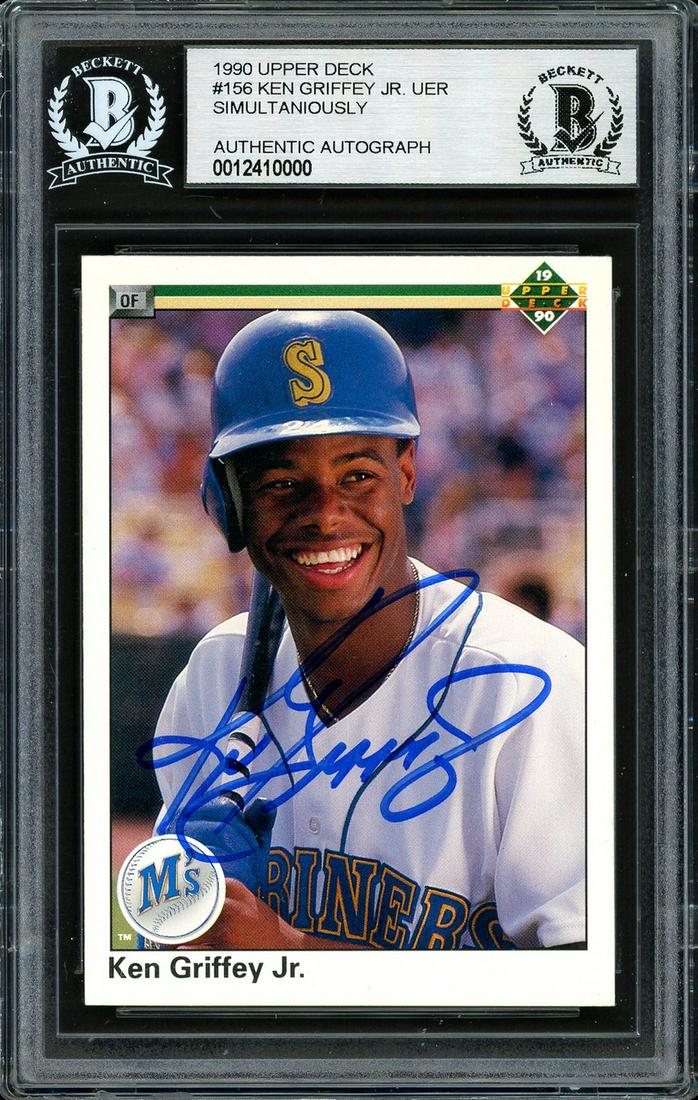 Ken Griffey Jr. Autographed 1990 Upper Deck Card #156 (1 of 1)