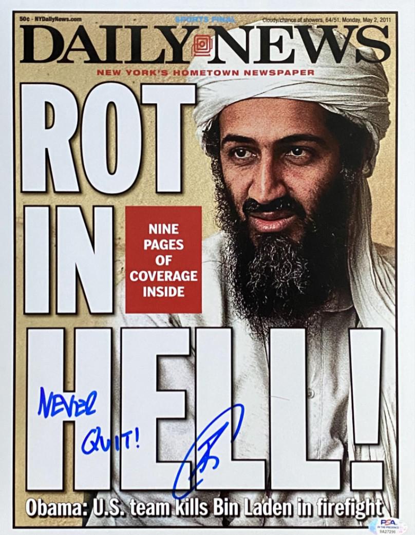 U.S. Navy Seal Robert O'Neill Signed Osama Bin Laden (1 of 1)