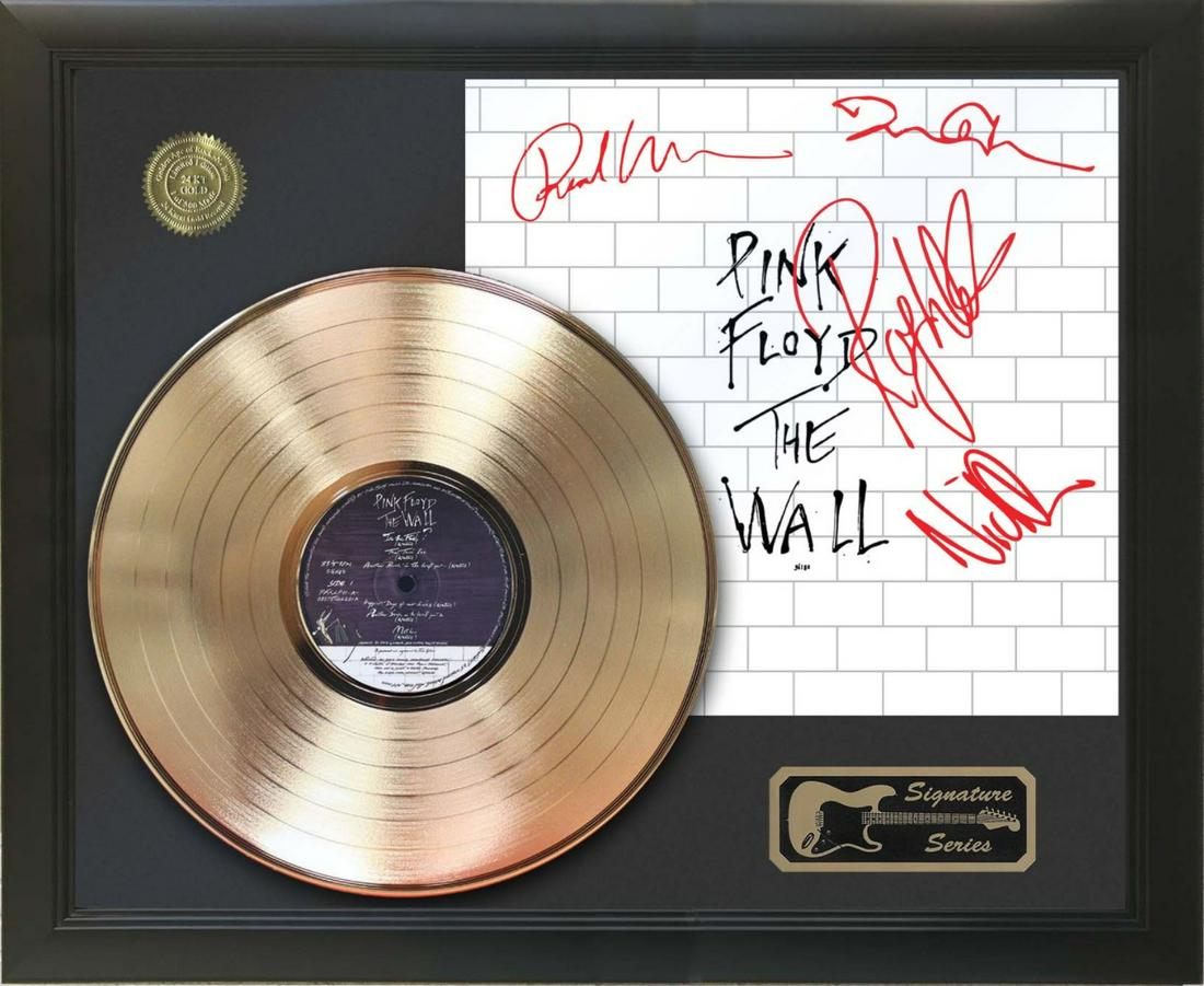Pink Floyd – The Wall Framed Signature Gold LP (1 of 1)