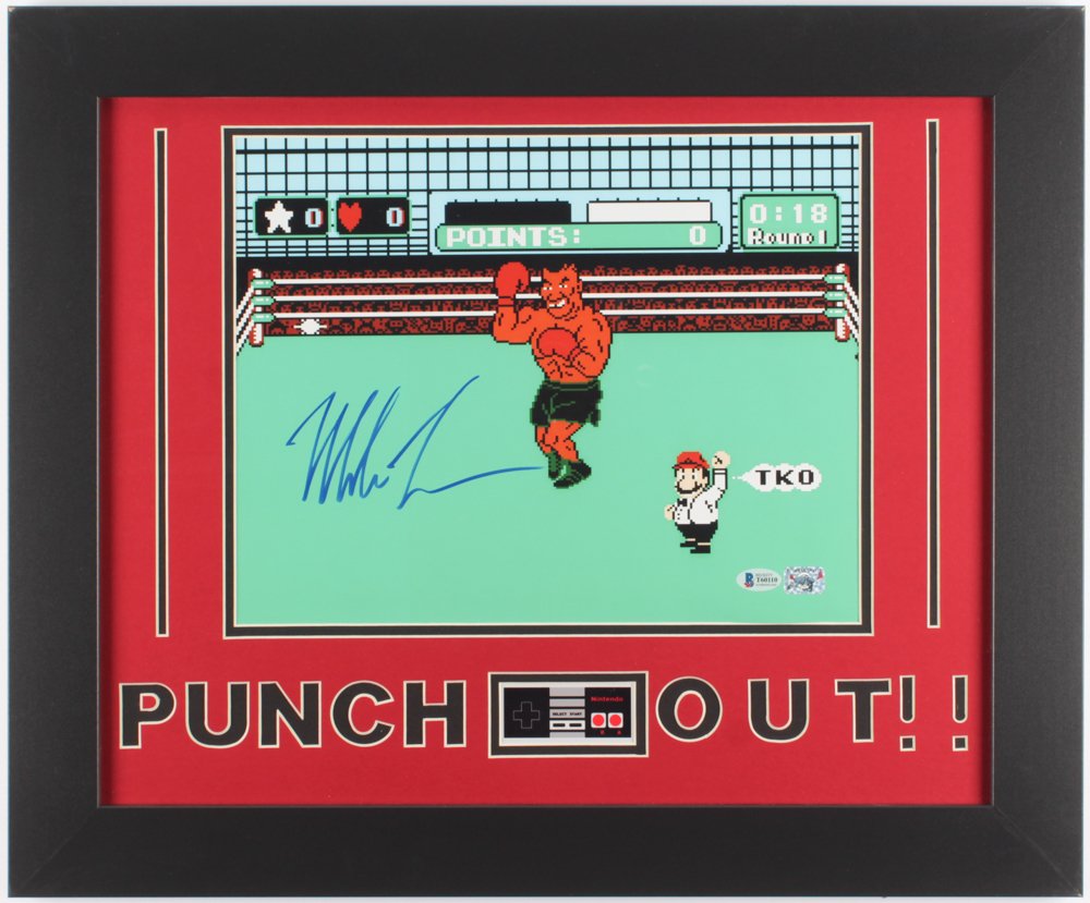 Mike Tyson Signed "Punch-Out!!" 18x22 Custom Framed (1 of 1)