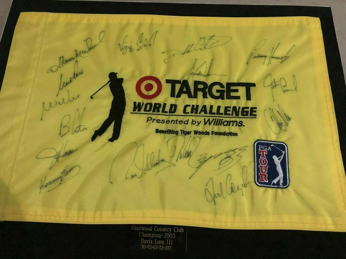 Tiger Woods Multi Signed Target World Challenge Pin (1 of 1)