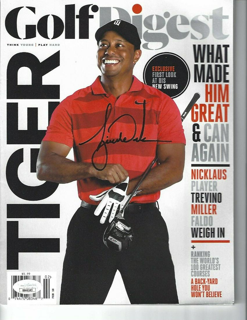Tiger Woods hand signed magazine JSA (1 of 1)