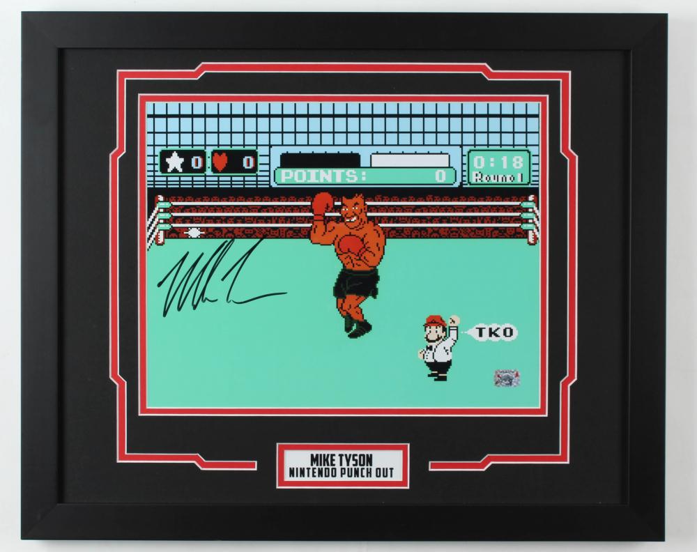 Mike Tyson Signed "Punch-Out!!" 18x22 Custom Framed (1 of 1)
