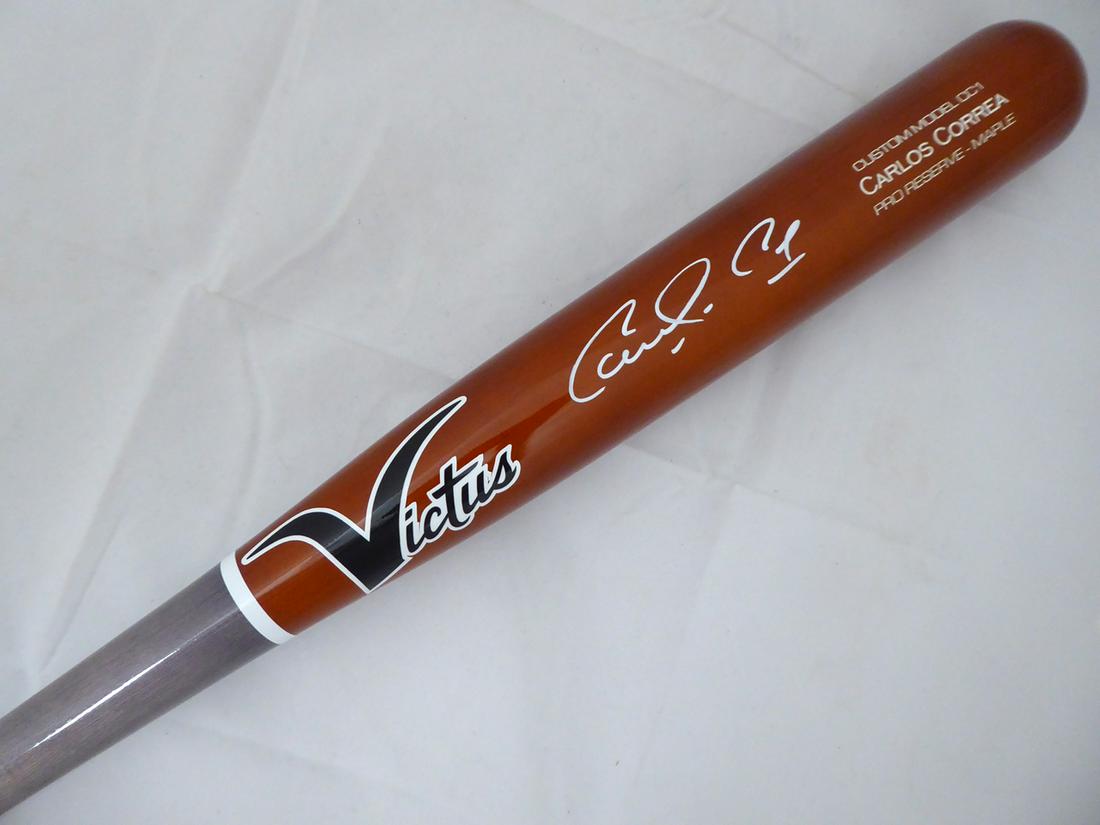 Carlos Correa Autographed Black Victus Game Model Bat (1 of 1)