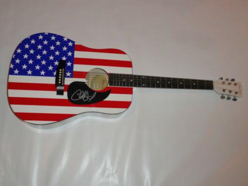 CHARLIE DANIELS SIGNED FULL SIZE USA FLAG ACOUSTIC (1 of 1)