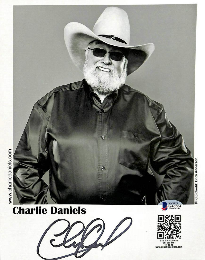 Charlie Daniels Country Singer Authentic Signed 8x10: Charlie Daniels Country Singer Authentic Signed 8x10 Promo Photo BAS