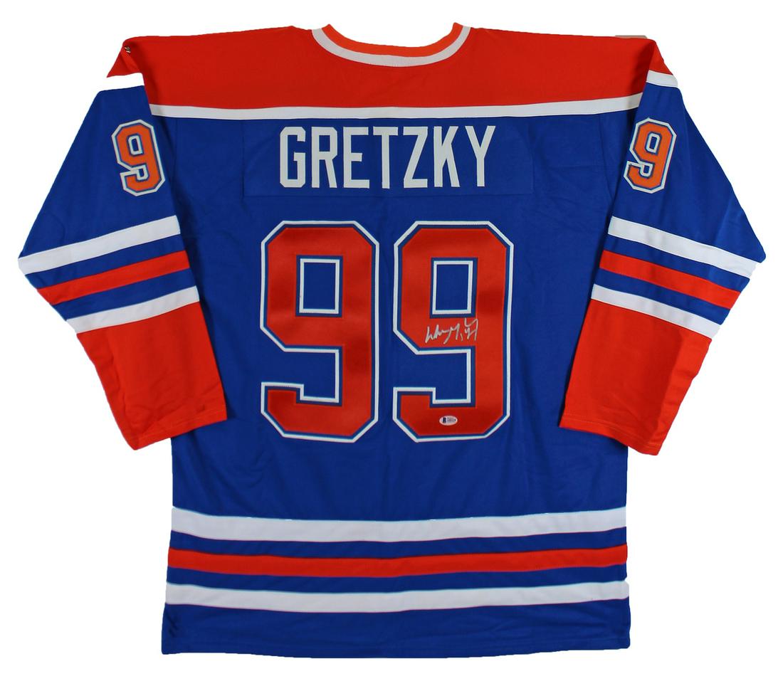 Oilers Wayne Gretzky Authentic Signed Blue Jersey (1 of 2)