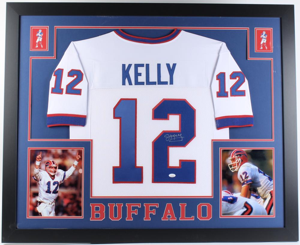 Jim Kelly Signed 35x43 Custom Framed Jersey (1 of 1)