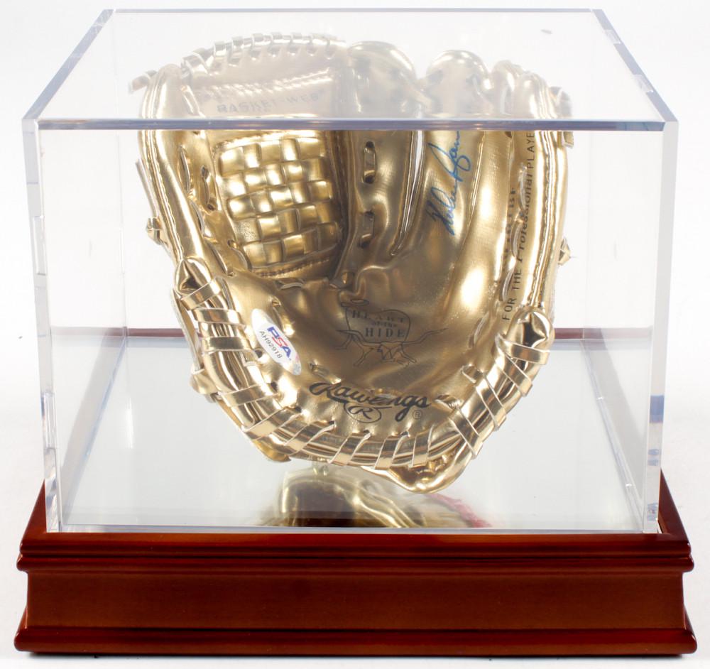 Nolan Ryan Signed Rawlings Mini Gold Baseball Glove (1 of 1)