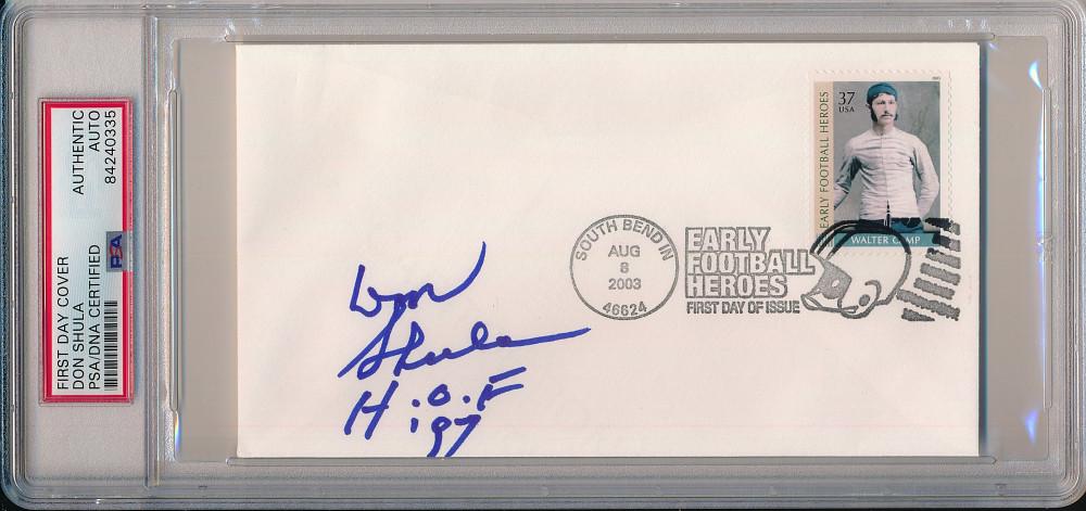 Don Shula Signed 2003 FDC Envelope Inscribed "H.O.F. (1 of 1)