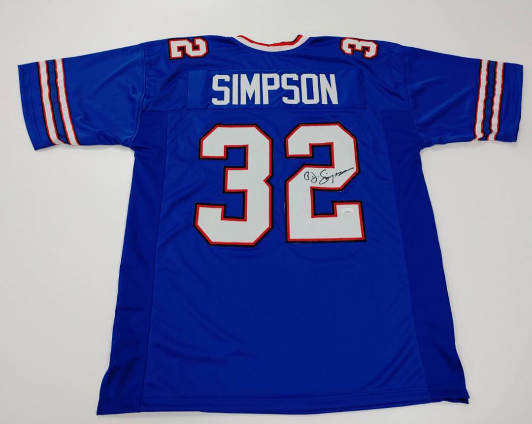 O.J. Simpson Signed Jersey (JSA COA) BLUE (1 of 1)