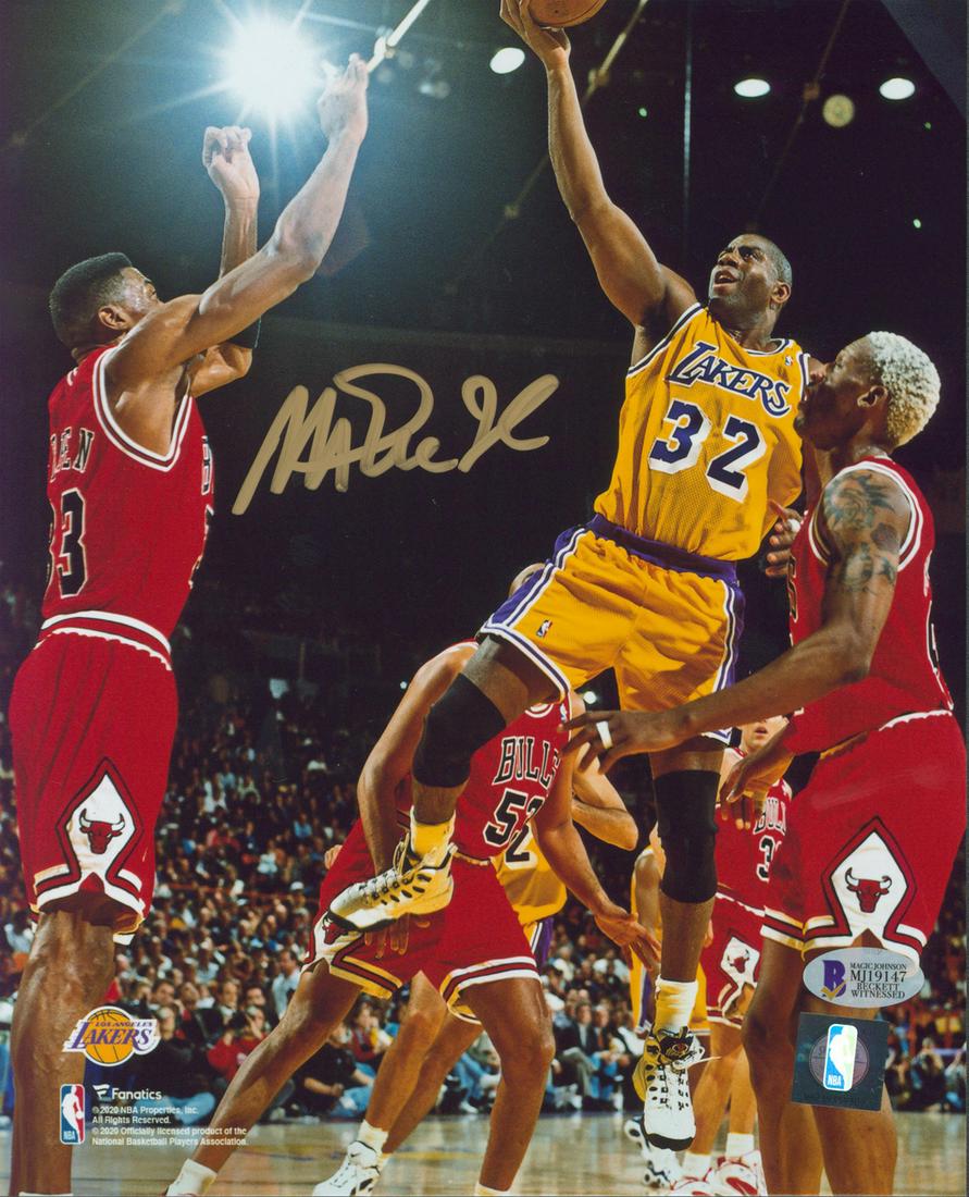 Lakers Magic Johnson Authentic Signed 8x10 Photo Vs (1 of 1)