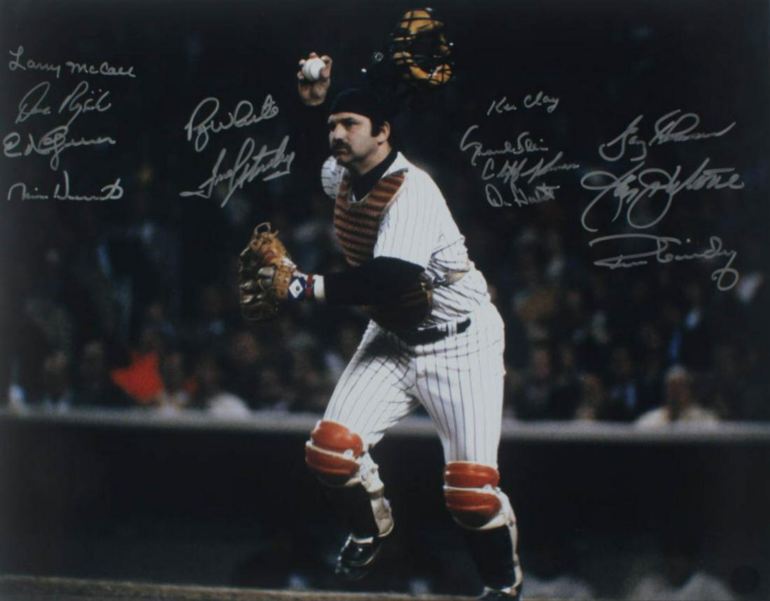 Yankees Thurman Munson 16x20 Photo Signed by (13) with (1 of 1)