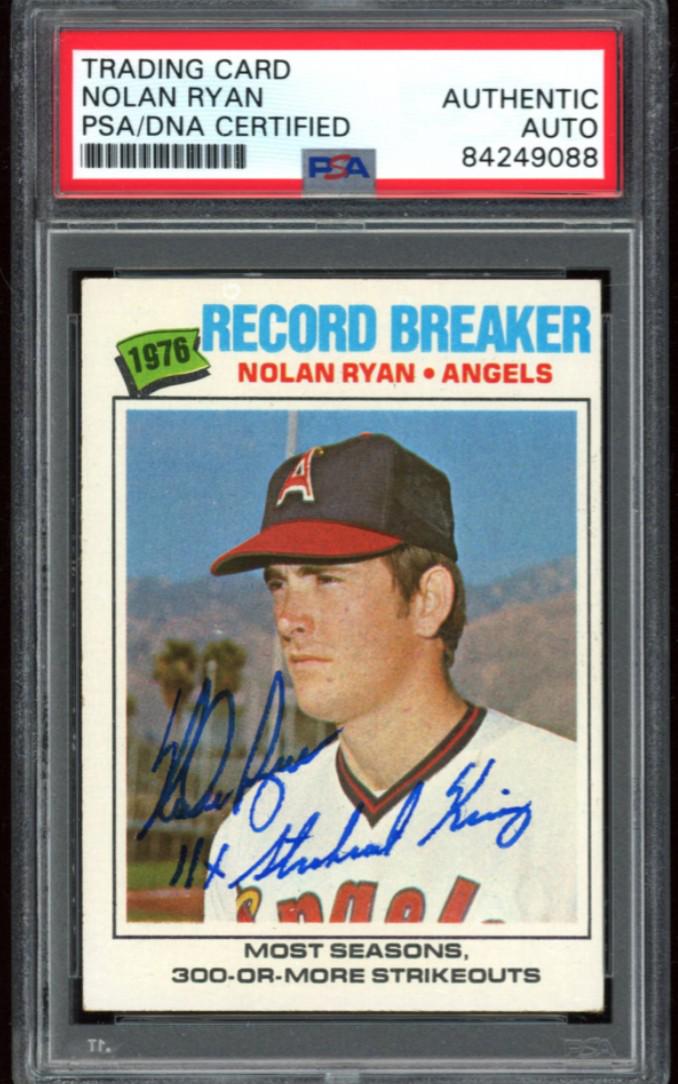 Nolan Ryan Signed 1977 Topps #234 RB Inscribed "11x (1 of 2)