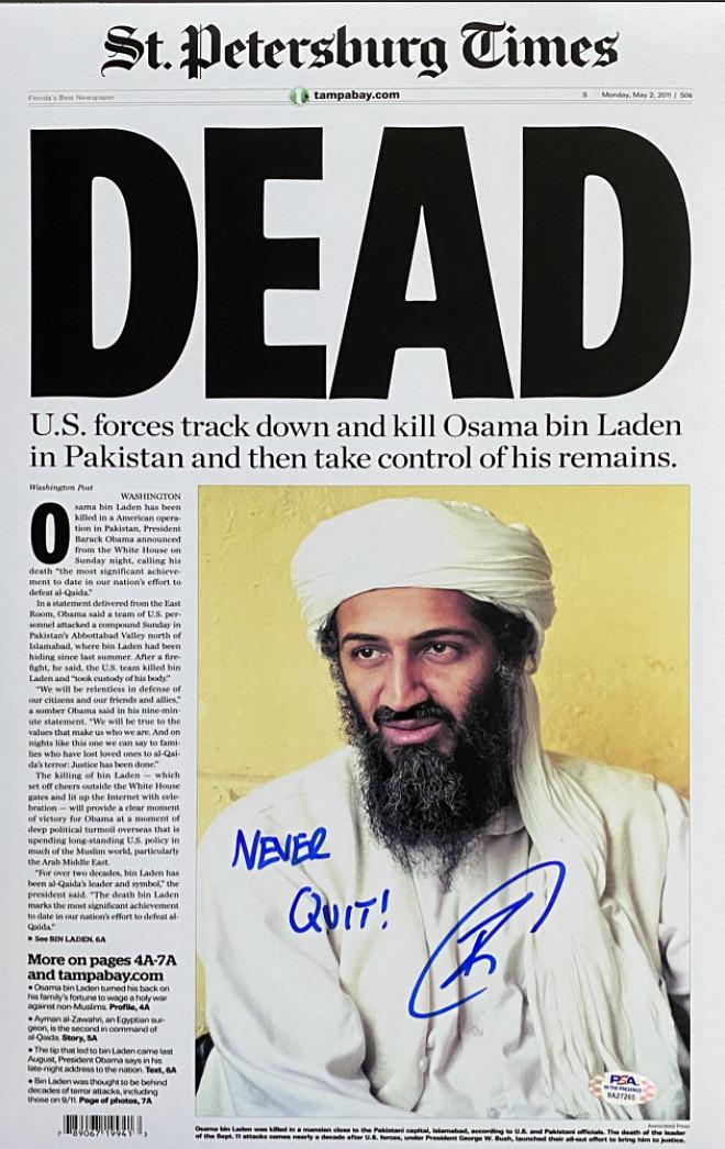 U.S. Navy Seal Robert O'Neill Signed Osama Bin Laden (1 of 1)