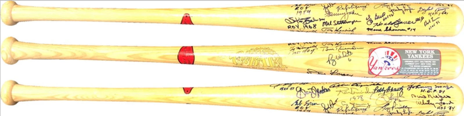 NEW YORK YANKEES LEGENDS AUTOGRAPHED COOPERSTOWN BAT (1 of 4)