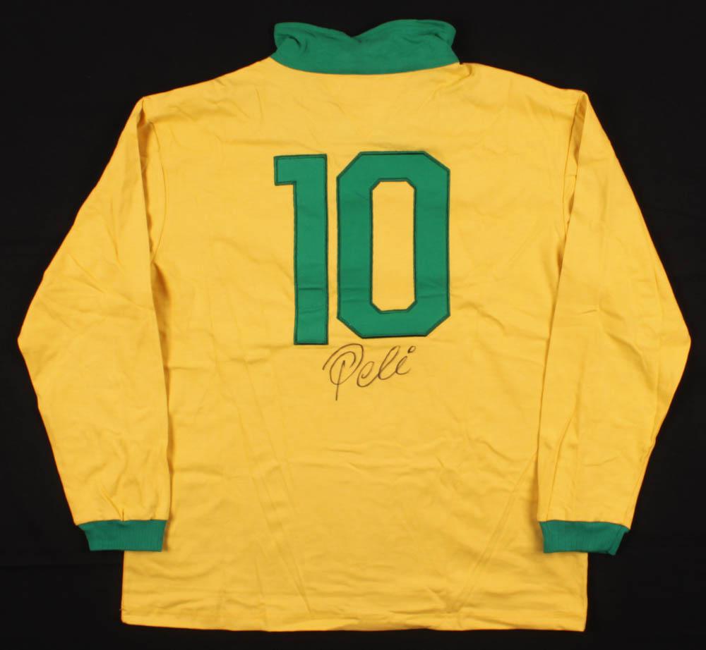 Pele Signed Team Brazil 1962 Long Sleeve Jersey (JSA (1 of 1)