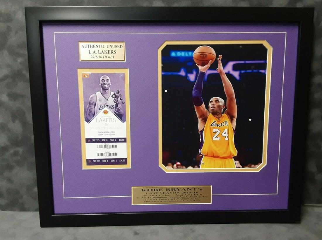 KOBE BRYANT 2015-2016 FINAL SEASON TICKET Last Game (1 of 1)