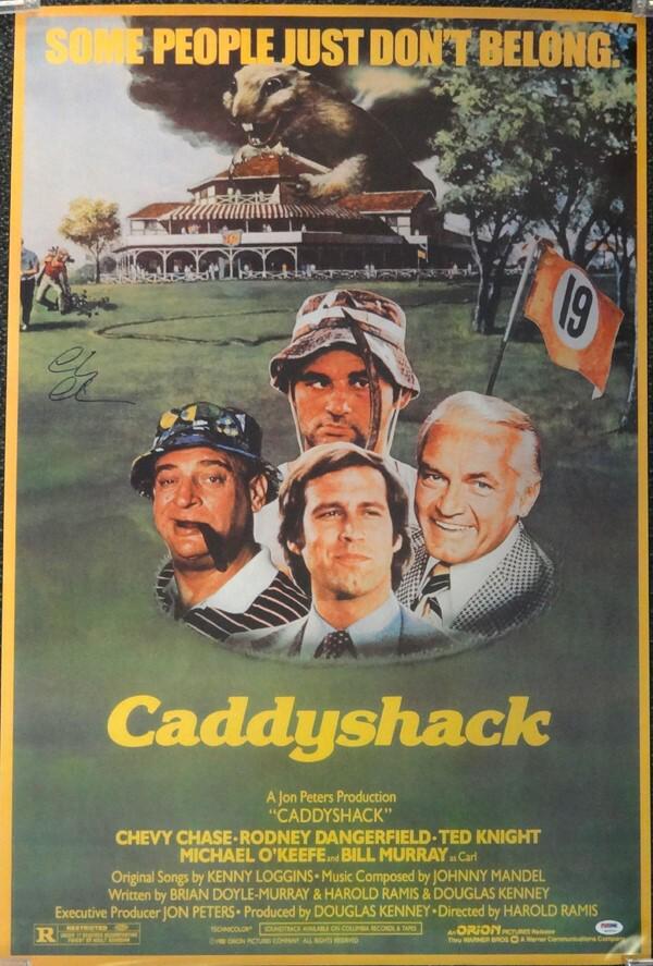 Chevy Chase Autographed 24x36 Caddyshack Movie Poster (1 of 1)