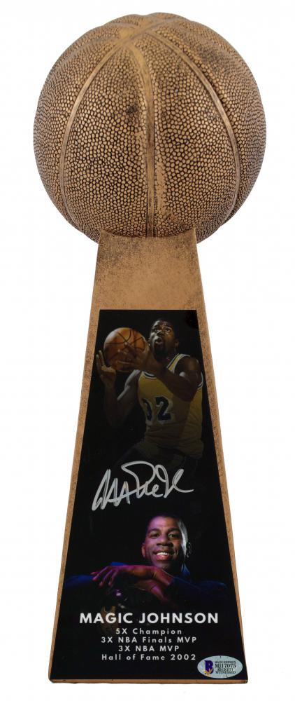 Magic Johnson Signed 14â€ Championship (1 of 1)